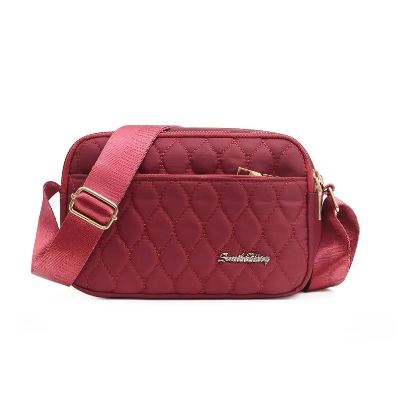Women Nylon Handbags Messenger Bag Washed Tote Lightweight Waterproof Shoulder Bags Fashion Zipper Crossbody Bag Purse