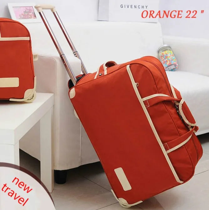 Women Travel Bag on Wheels Luggage SuitcaseTrolley High Quality Luggage Rolling Suitcase Female Casual Thickening Rolling Case