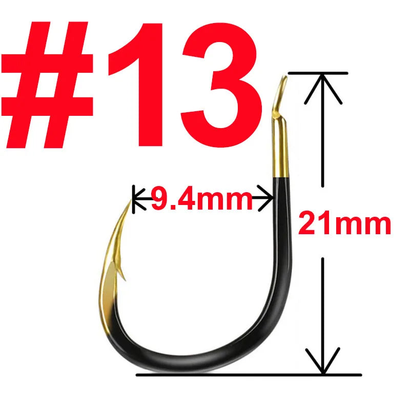 20 pcs Fishing Hook Single Fishhook Fishing Accessories Supplies Lures Carp Fishing Tackle Barbed Colored Tungsten Alloy