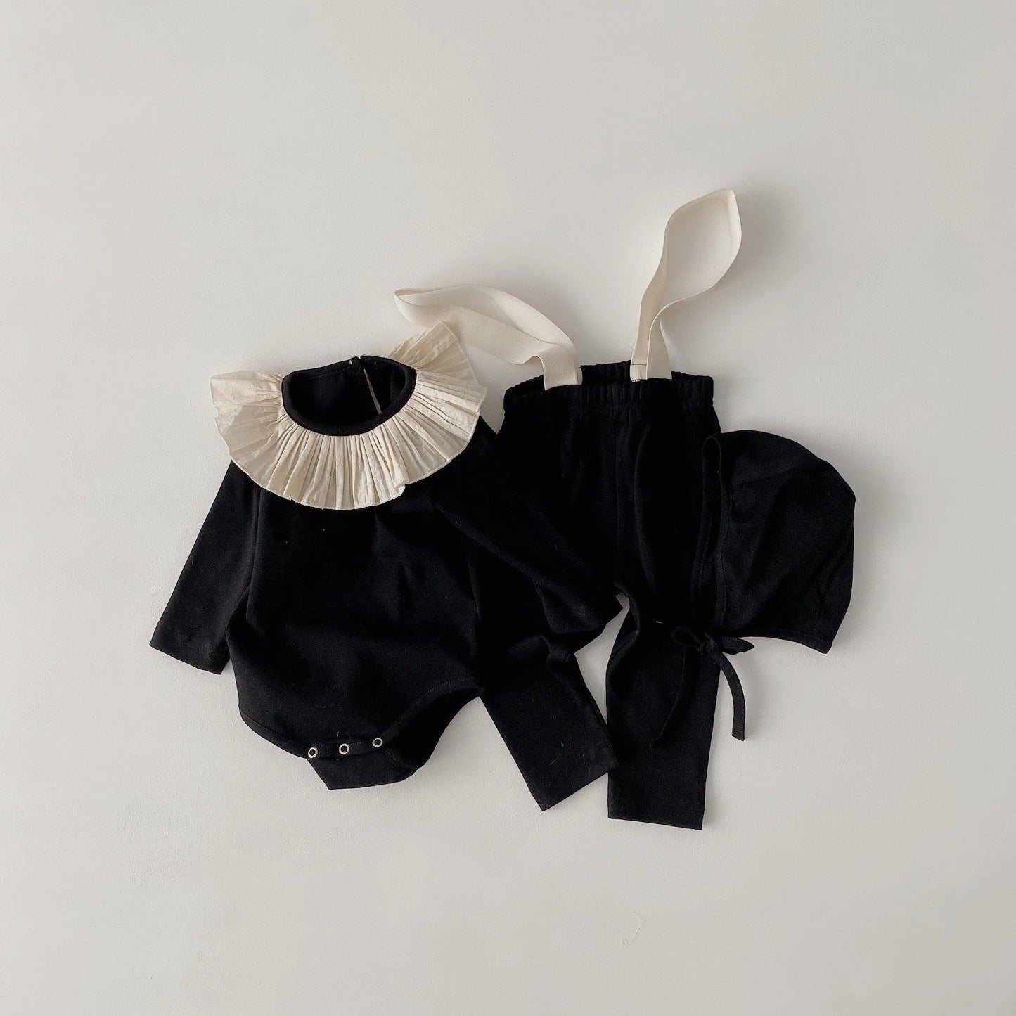 2025 New Baby Girl Clothes Set Bodysuit + Pants + Hat 3pcs Cotton Toddler Outfits Kids Overalls Set Children Boys Clothing Set