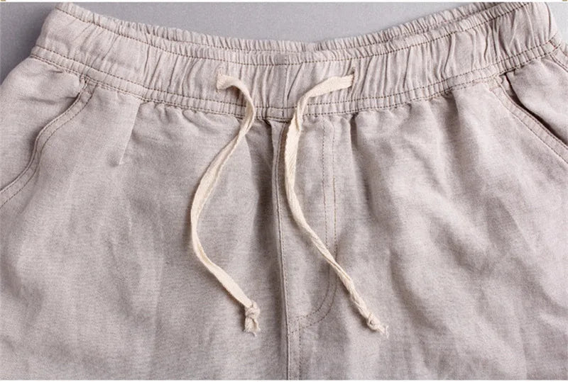 Men's Linen Pants Long Cotton Casual Pants Men Solid Trousers For Men Cargo Pant Homens Pantalons Pour Mannen Broek