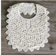 Brand New Baby Girls 100% Cotton Lace Bibs Baby Burp Cloths 0-3Year