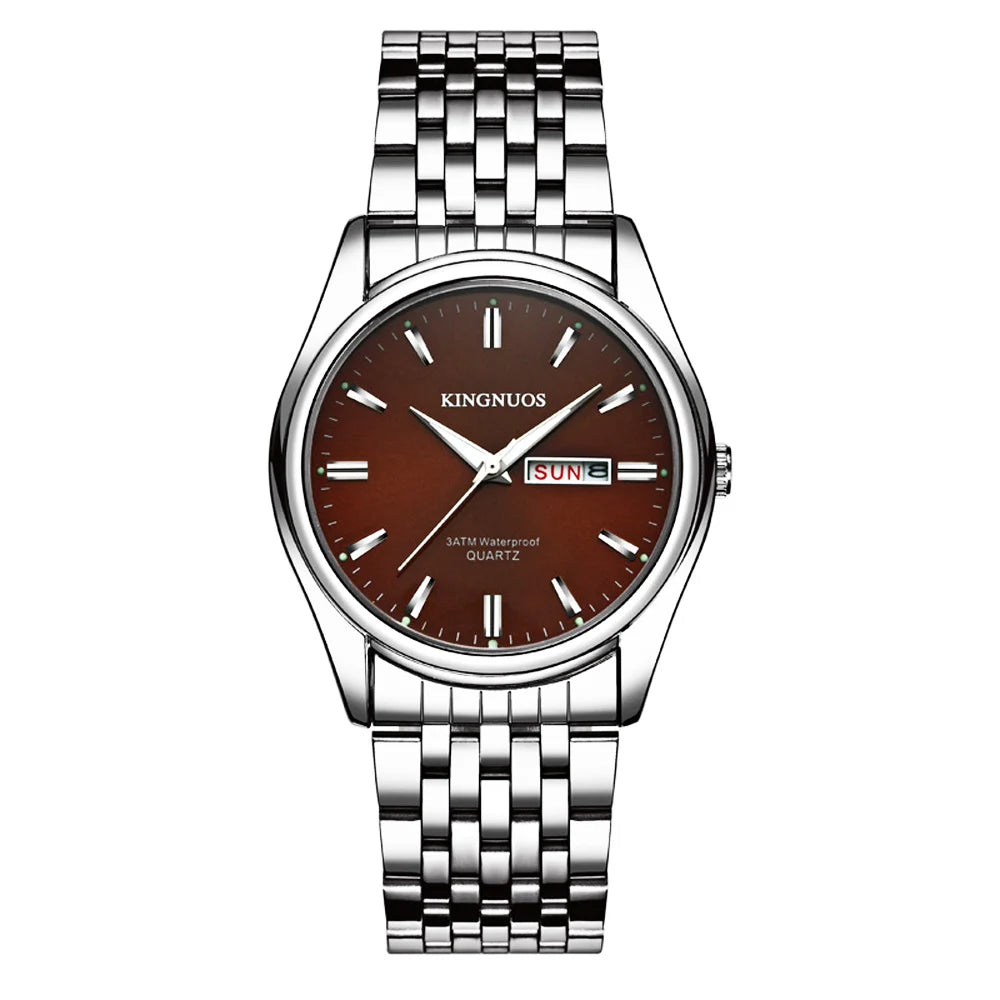 New Top Selling Fashion Luxury Wristwatch for Men Hour Date Week Display Reloj Male Clock Steel Waterproof Quartz Men's Watches