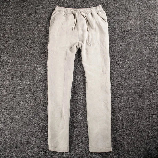 Men's Linen Pants Long Cotton Casual Pants Men Solid Trousers For Men Cargo Pant Homens Pantalons Pour Mannen Broek