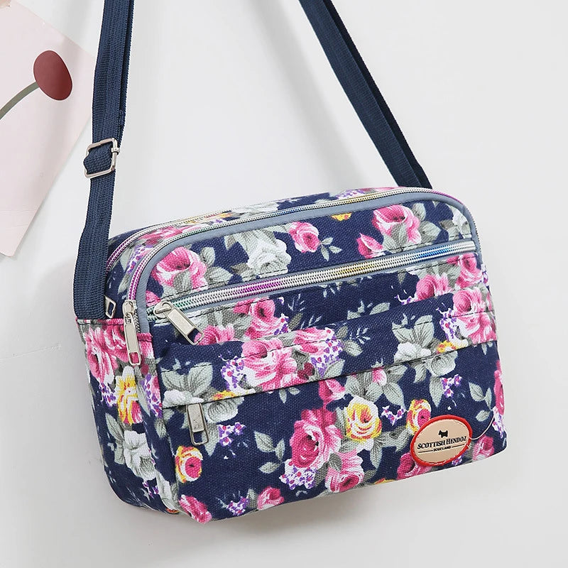 Women's Canvas Tote Bag Large Capacity Handbags for Female Commuting Women's Messenger Shoulder Bag Travel Handbag