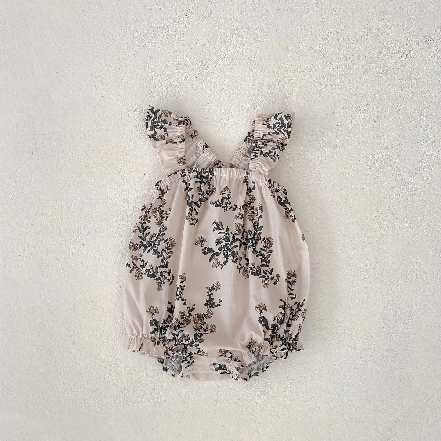 Baby Girl Summer Dress Princess Floral Bag Fart Clothe Pure Cotton Baby Clothes 0-3 Years Old Camisole Jumpsuit Crawling Clothes