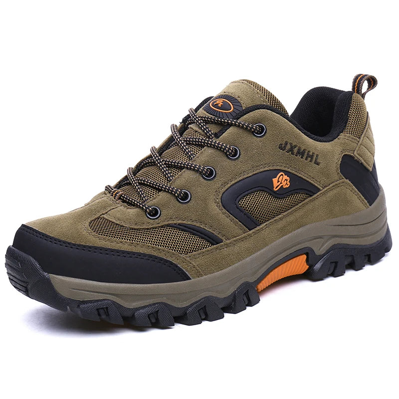Classic Gray Trekking Sneakers For Men Original Outdoor Breathable Men's Hiking Shoes Fashion Casual Non-slip Walking Shoes Man