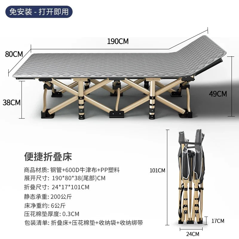 Space Saving Single Bed Frames Lazy People Balcony Siesta Foldable Bed Outdoors Balcony Minimalism Base De Cama Home Furniture