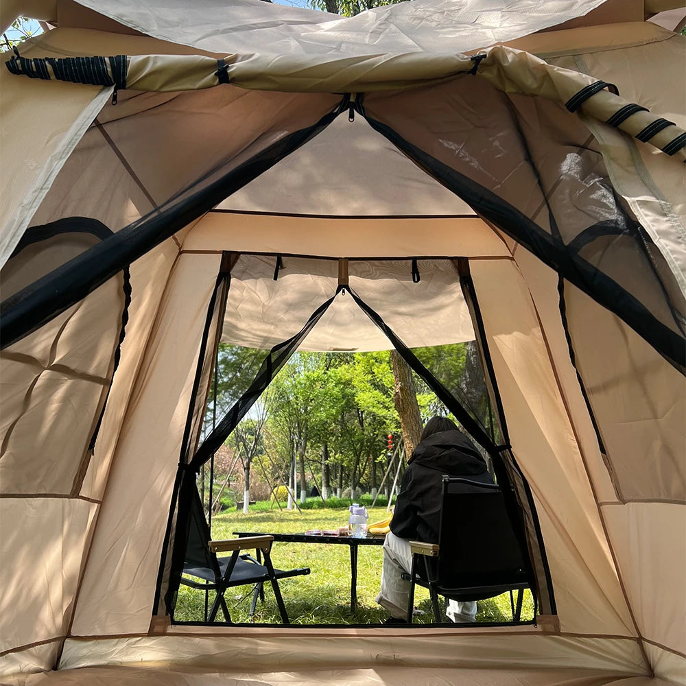 Large Family Air Tent 4-6 Person Garden Waterproof Camping Hiking Trip Suitable Tents Outdoor Shelter