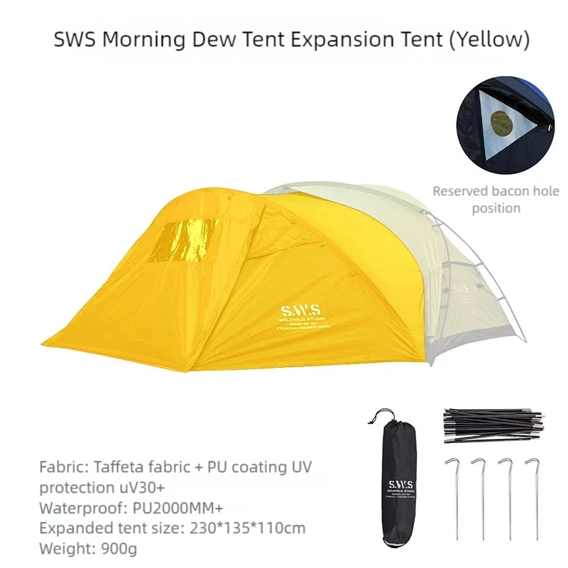 WELLHIKE Camp Tent Expansion Account Outside Camping Awning Rainproof Sunproof Wilderness Park Camping Equipment Only Expansion