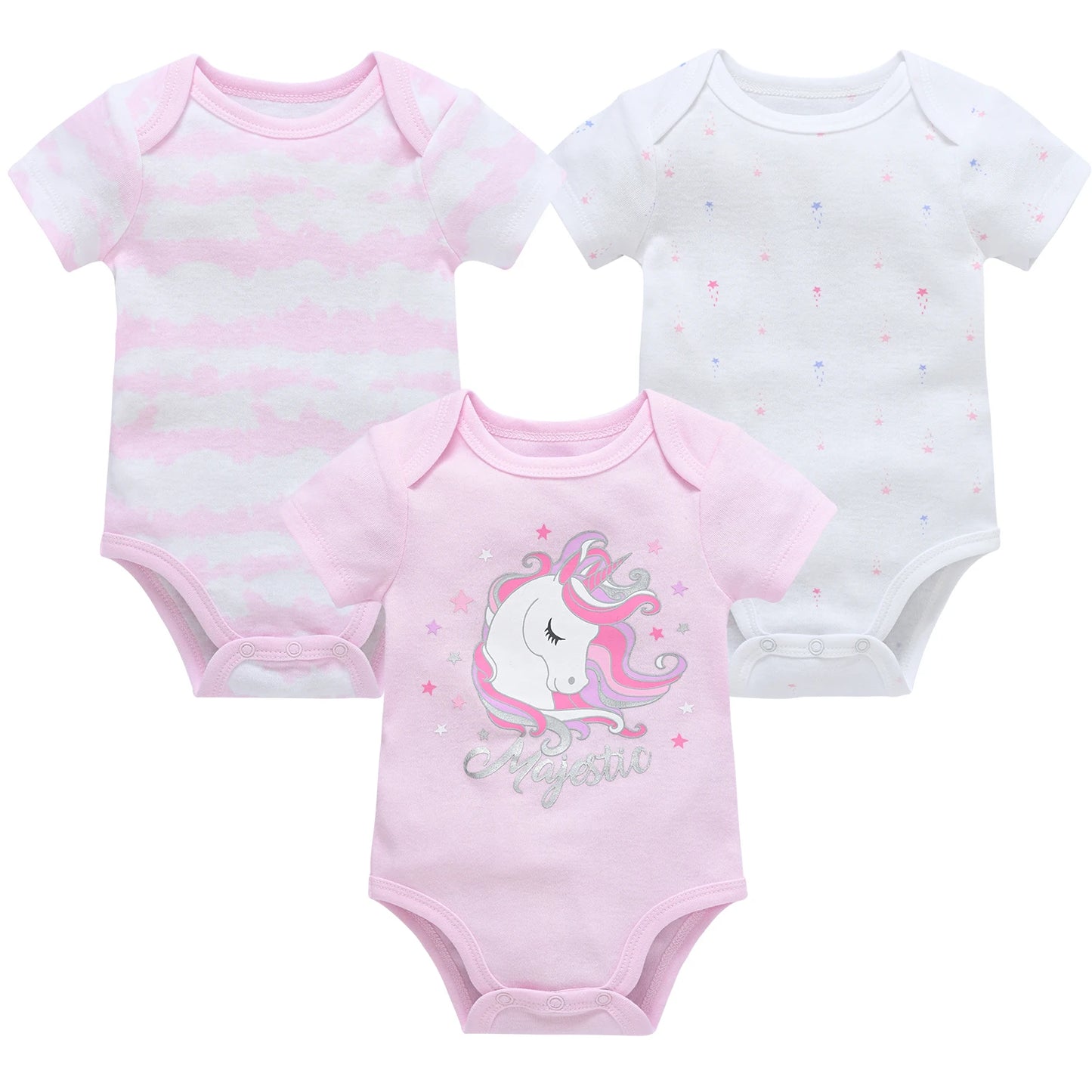 3/6 pcs a lot Baby Girls Clothes pour nouveaux Cotton Short Sleeve Girl Bodysuit 0-12 Months Newborn Boys Clothing Toddler