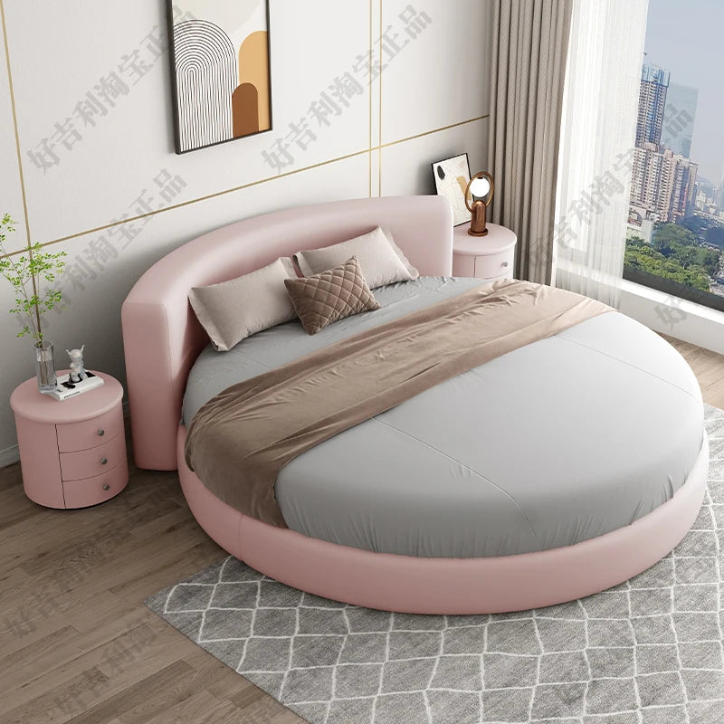 Bedroom Double Bed Queen Children Luxury Modern Castle European Bed Design Beauty Simple Sleeping Wood Cama Salon Furniture