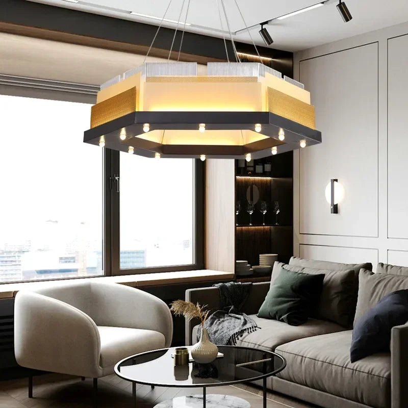 Designer Living Room Lighting Chandelier Design Sense Bar Restaurant Art Lamp Postmodern Model LED Decorative Hanging Lamps