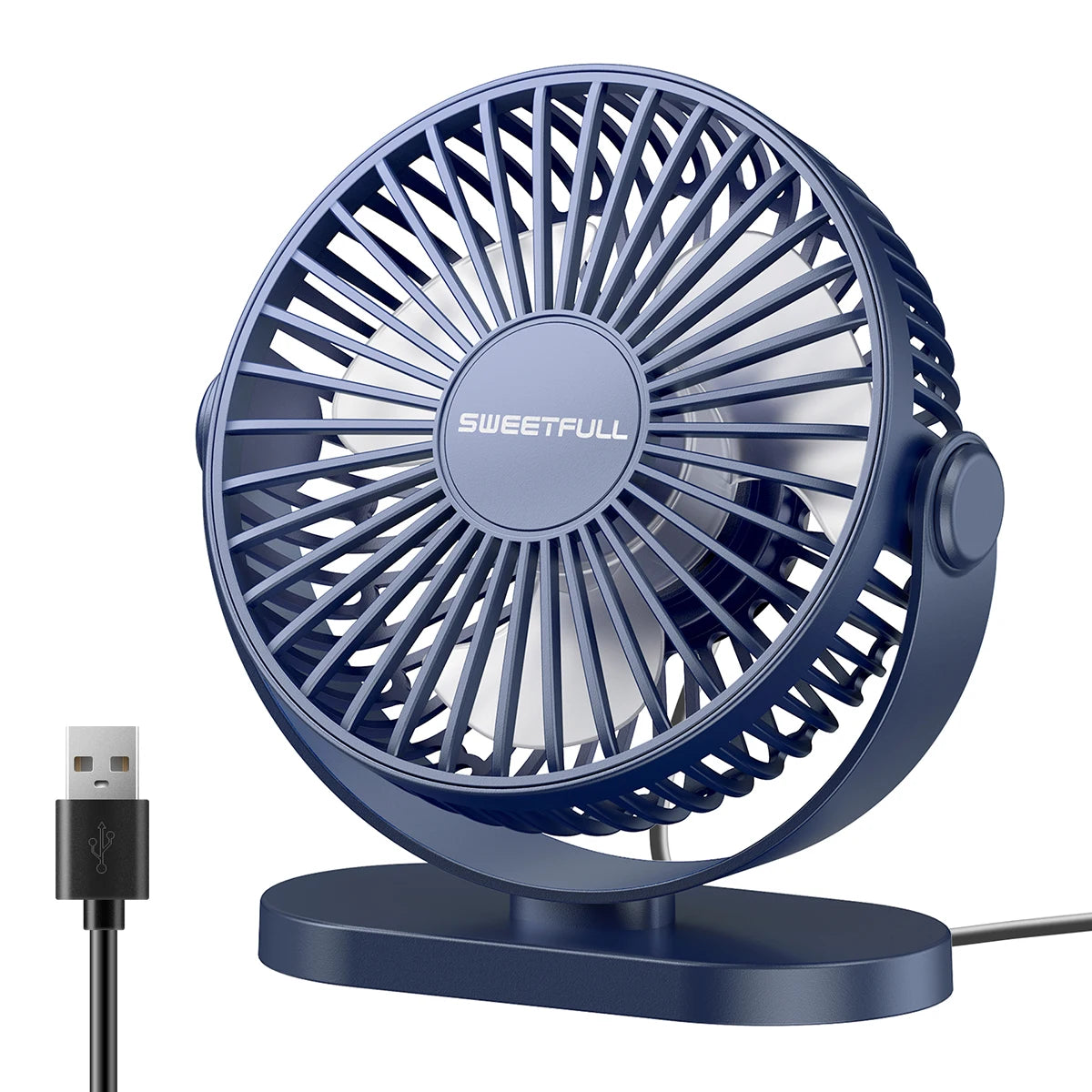 Electric Fan Portable Cooling Laptops Silent USB Fan Three Speed Adjustment for Home Office Desktop Outdoor Camping Mini Fan