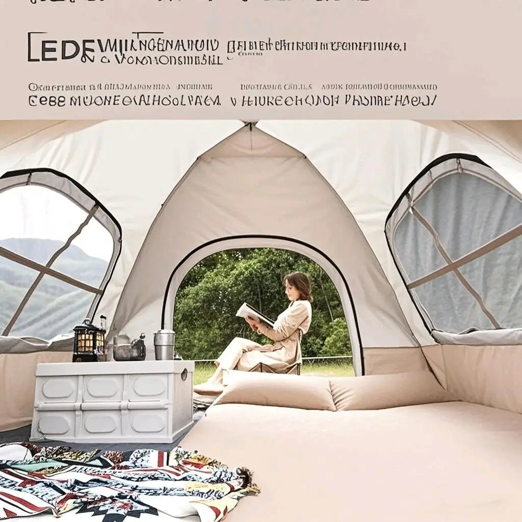 Ultralight Carbon Fiber Tent with Breathable Mesh Panels