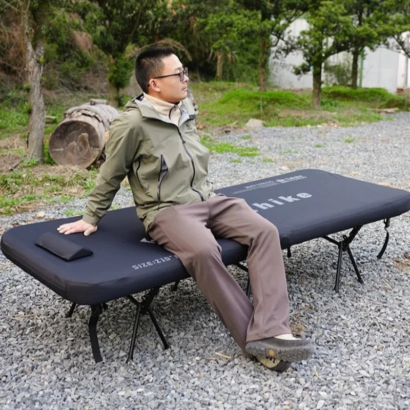 Portable Inflatable Sleeping Camping Cots Comfortable Travel Folding Single Bed Relaxing Outdoor Rest Camping Furnishings