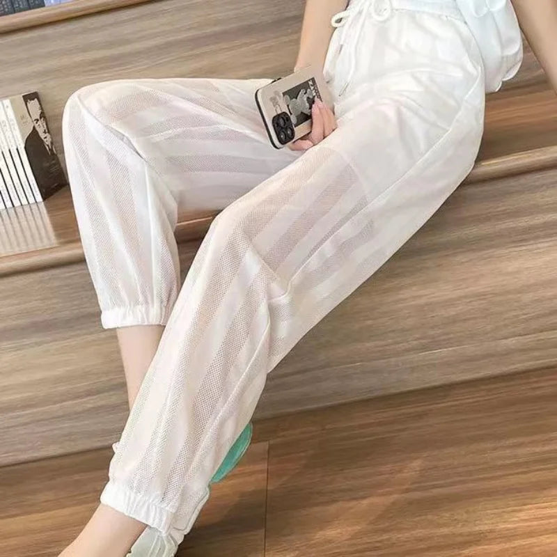 Trousers for Women Sports Womens Pants and Capris Jogging Fitness Clothing Harem Joggers Sweatpants Drawstring Elastic Waist G