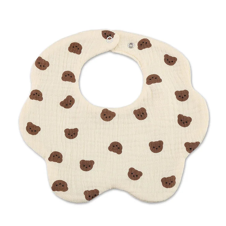 Baby Bibs Cotton Boys and Girls Bib Cute Print Newborn Burp Cloths Waterproof Infants Mesh Bibs Baby Feeding Accessories