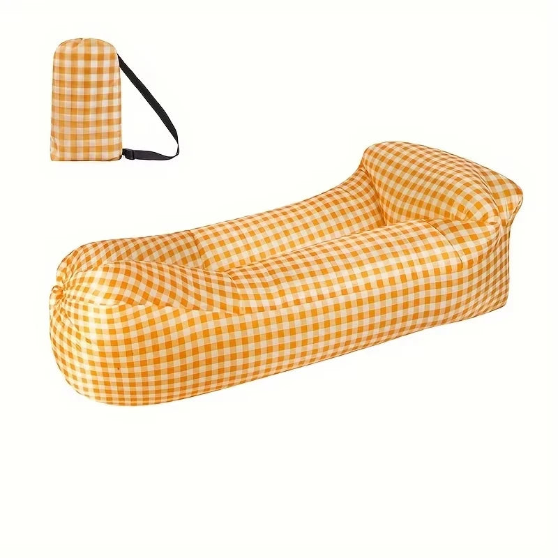 Outdoor Lazy Inflatable Sofa Portable Folding Inflatable Sofa Camping Inflatable Mattress Suitable For Travel Picnic Music Festi