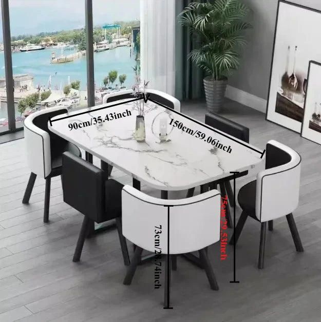 Dining Table, Rectangular for Dining Room/living Room, Kitchen Table Set with Metal Legs Customizable