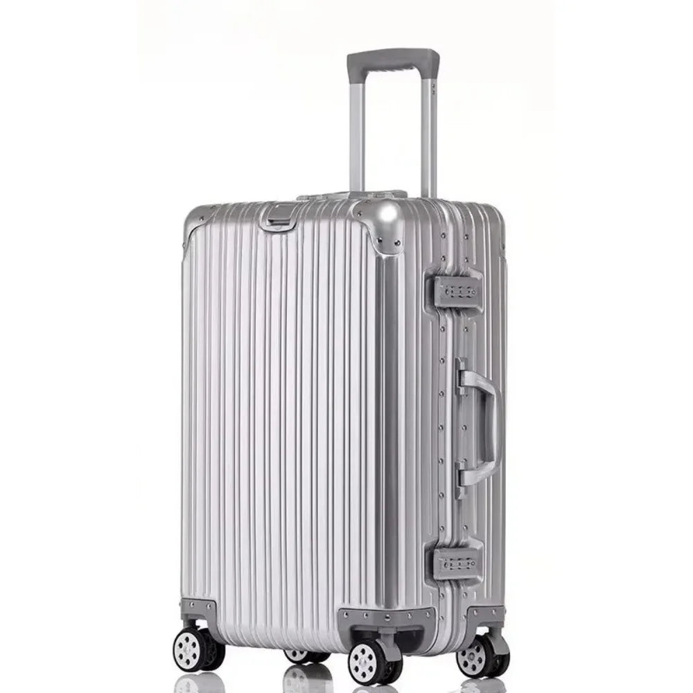 All Aluminum-magnesium Alloy Suitcase High Quality Rolling Luggage 20/24/26/29'' Trolley Luggage Travel Carry-On Cabin Suitcase