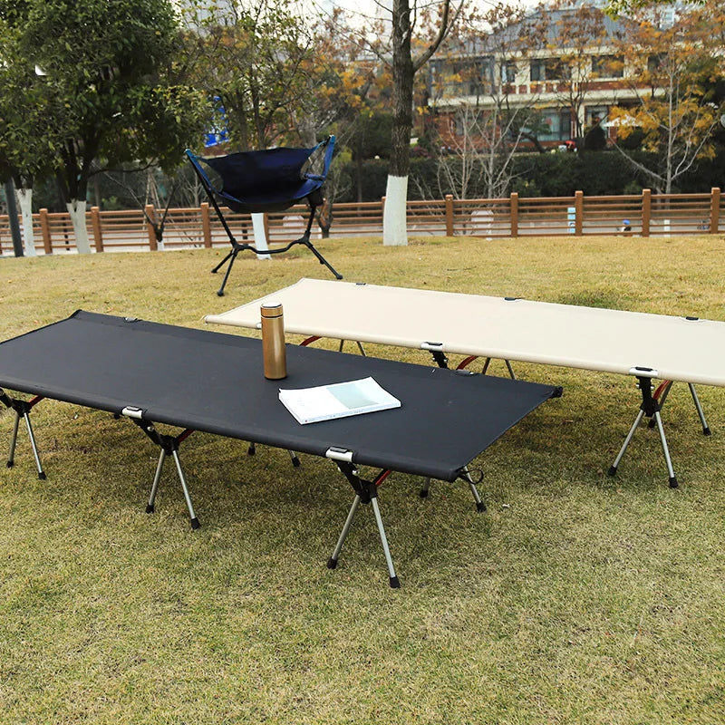 Camping Folding Cot High Legs One Person Outdoor Office Nap Sleeping Bed
