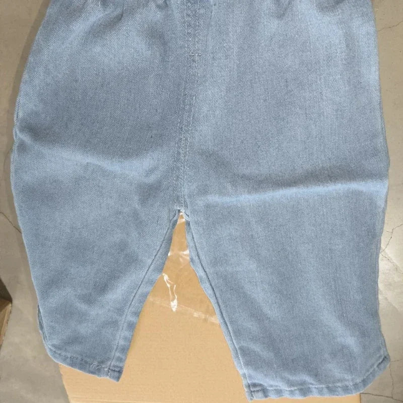 Kids Jeans Children's Pants Denim Kids Pants Summer Simple Fashion Baby Boy's Jeans Elastic Waist Casual Washed Pant