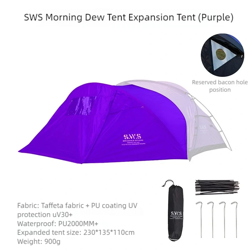 WELLHIKE Camp Tent Expansion Account Outside Camping Awning Rainproof Sunproof Wilderness Park Camping Equipment Only Expansion