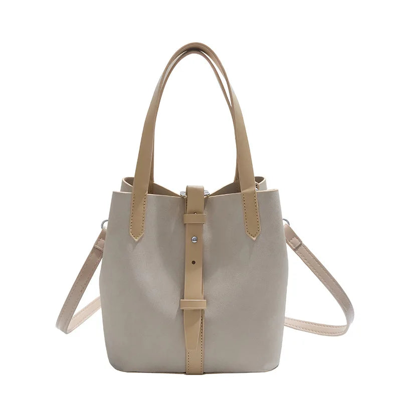 Bucket Bag for Women - Large Capacity Shoulder Tote, Adjustable Strap, Vintage Mother-Daughter Crossbody, Stylish Casual Daypack