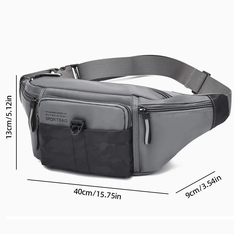 Men's Outdoor Multi-Pocket Waist Bag Tactical Climbing Hiking Chest Bag Outdoor Sports Hunting Camping Cycling RIde Shoulder Bag