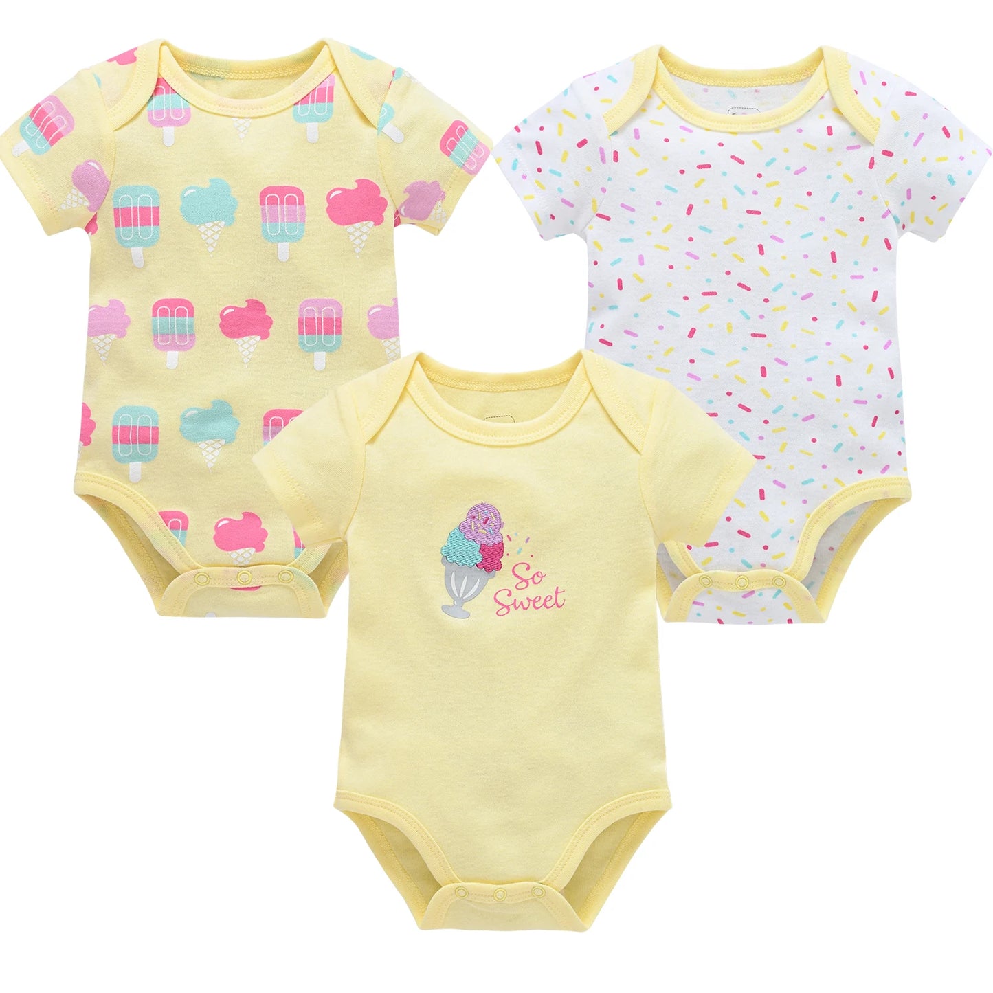 3/6 pcs a lot Baby Girls Clothes pour nouveaux Cotton Short Sleeve Girl Bodysuit 0-12 Months Newborn Boys Clothing Toddler