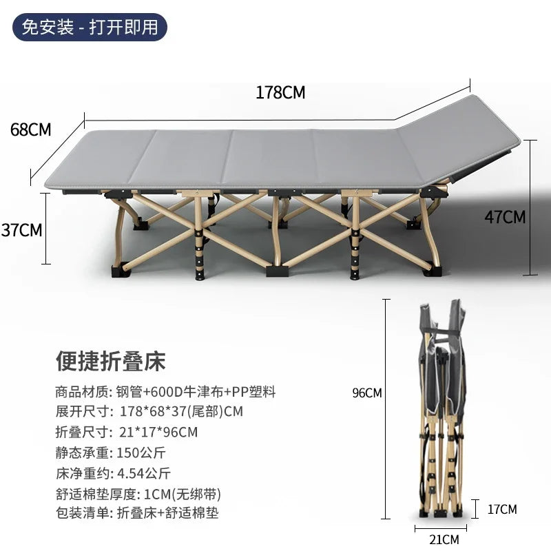 Space Saving Single Bed Frames Lazy People Balcony Siesta Foldable Bed Outdoors Balcony Minimalism Base De Cama Home Furniture