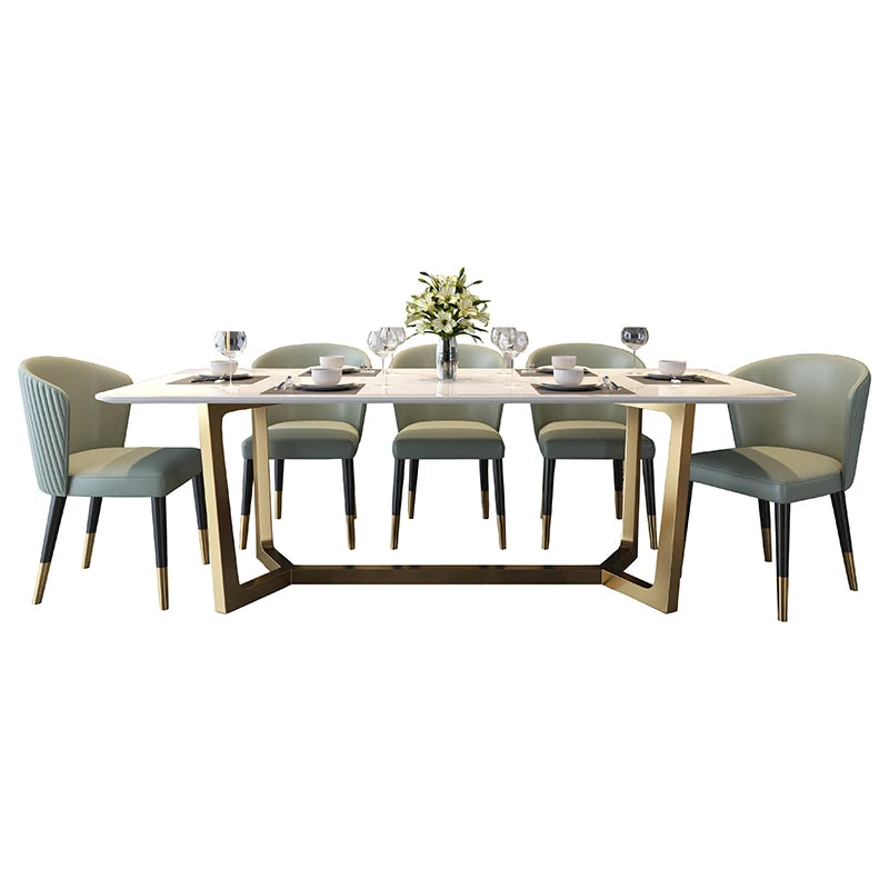 Nordic Design Dining Table Legs Metal Rectangle Modern Hospitality Dining Table Luxury Italy Muebles De Cocina Home Furniture
