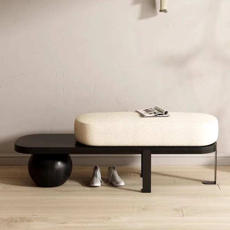 Creative Solid Wood Living Room Furniture Home Door Shoe Bench Porch Bedroom Bedside Bench Ottoman Storage Nordic Furniture
