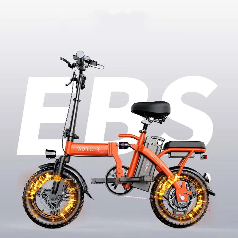 Hot Sale Mini Size Fashion Electric Bicycle 400W 48V 14 Inch Electric City Bike Mini Foldable Electric Scooter