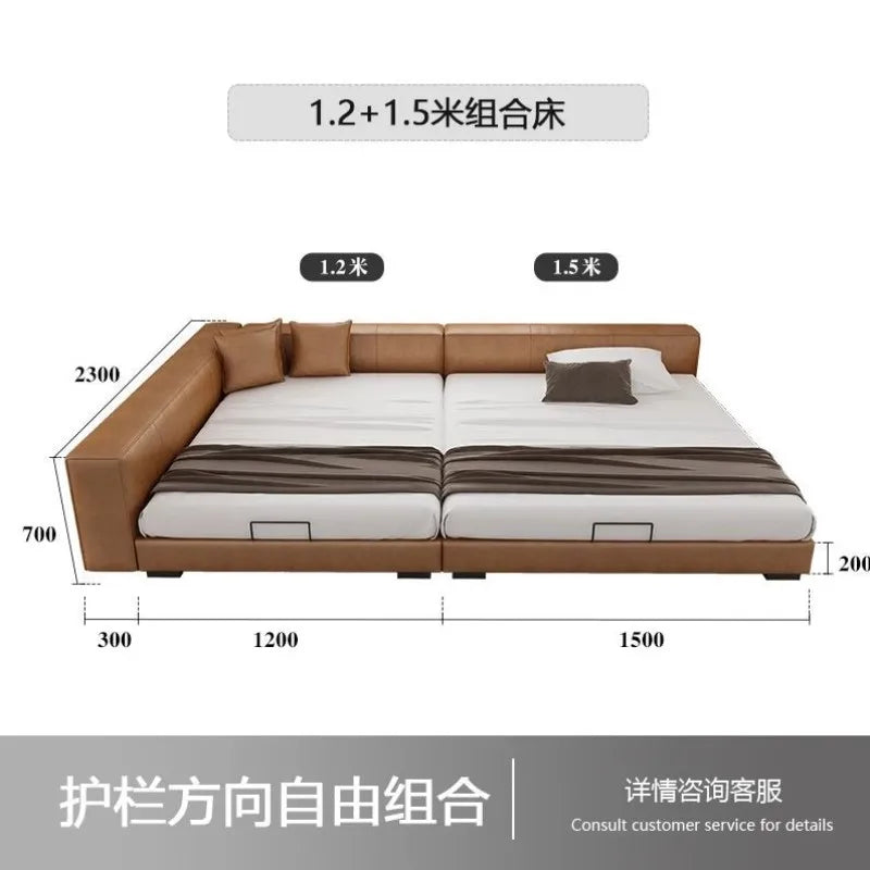 Queen Size Unique Beds Frames Headboard Aesthetic 180x200 Two Persons Beds Child Single Bedroom Cama Matrimonio Furnitures