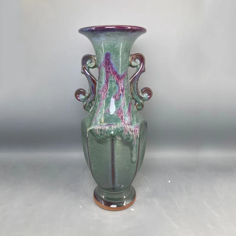 ceramic vase home decor Jun China appreciation bottle handicraft decoration interior general bottle floreros vases High 35 cm