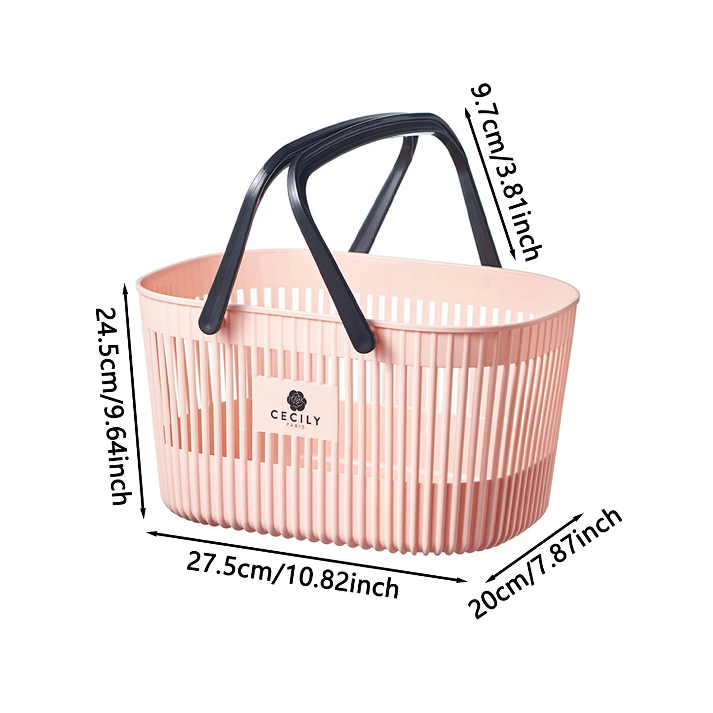 Large Capacity Bath Basket Bathroom Storage Basket For Shower Gel Shampoo Toothbrush Towels Dentifrice Practical Organizer Box
