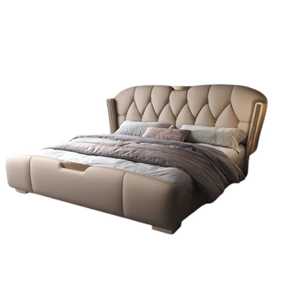 Fancy Twin Bed Upholstered Modern Sleeping Floor Bed Storage Luxury Muebles Para Dormitorio Bedroom Furniture Decoration