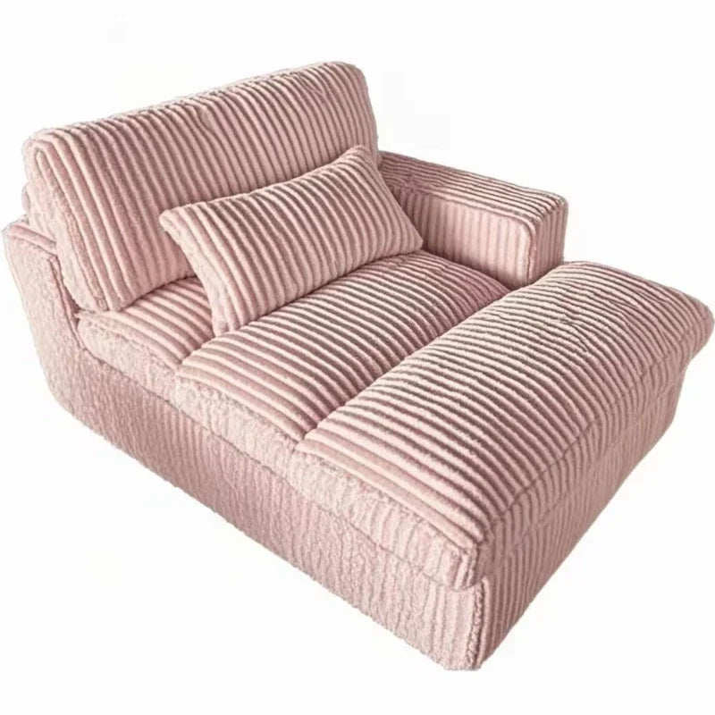 Italian Style Retro Luxury Corduroy Double Sofa Bed for Living Room Vacuum Compression Washable Customizable Furniture Sofa