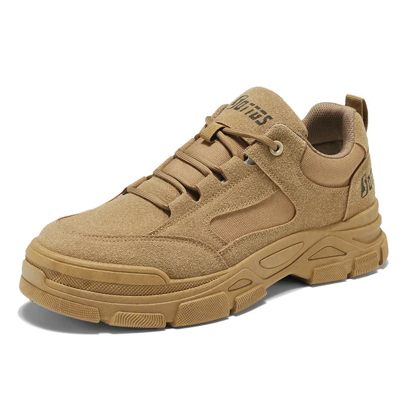 2025 new men's shoes for spring leisure, breathable, anti slip, wear-resistant workwear shoes, men's sports shoes, board shoes