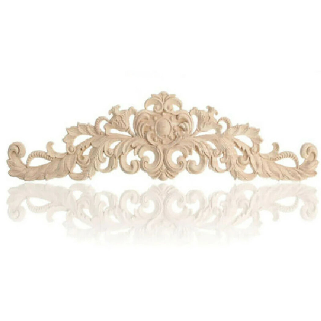 Applique Wooden Decor DIY Furniture Home Decor Mouldings Unpainted Wooden Carved High Quality Durable Practical