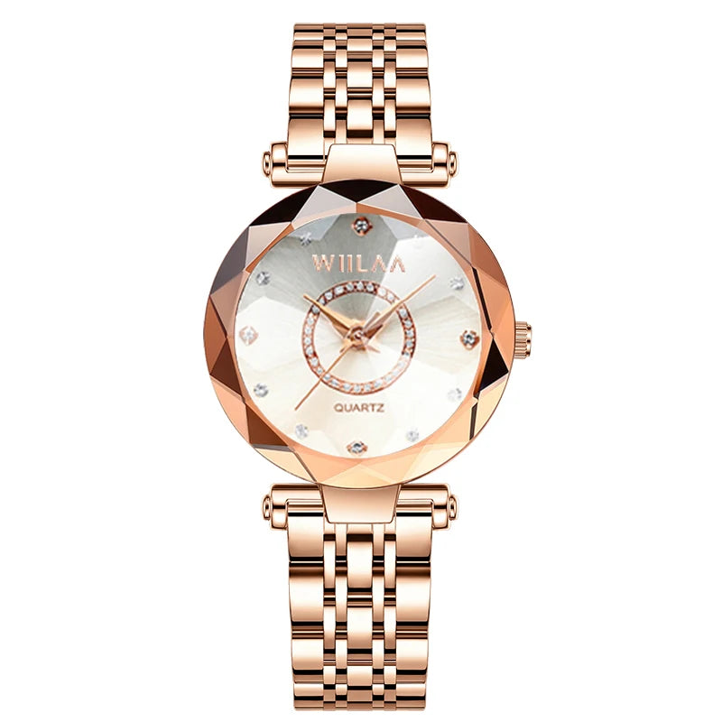 Women Watches 2025 Top Luxury Brand Rhinestone Elegant Ladies Watches Gold Clock Wrist Watches For Women relogio feminino