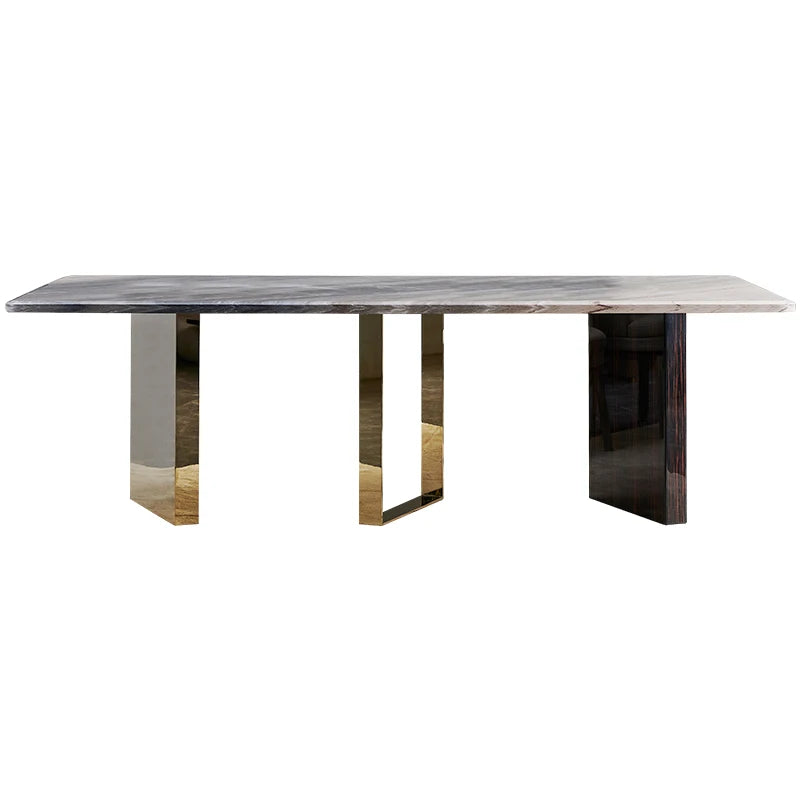 Italian Design Dining Table Modern Luxury Wood Or New Household Marble Rectangular Dining Table Set