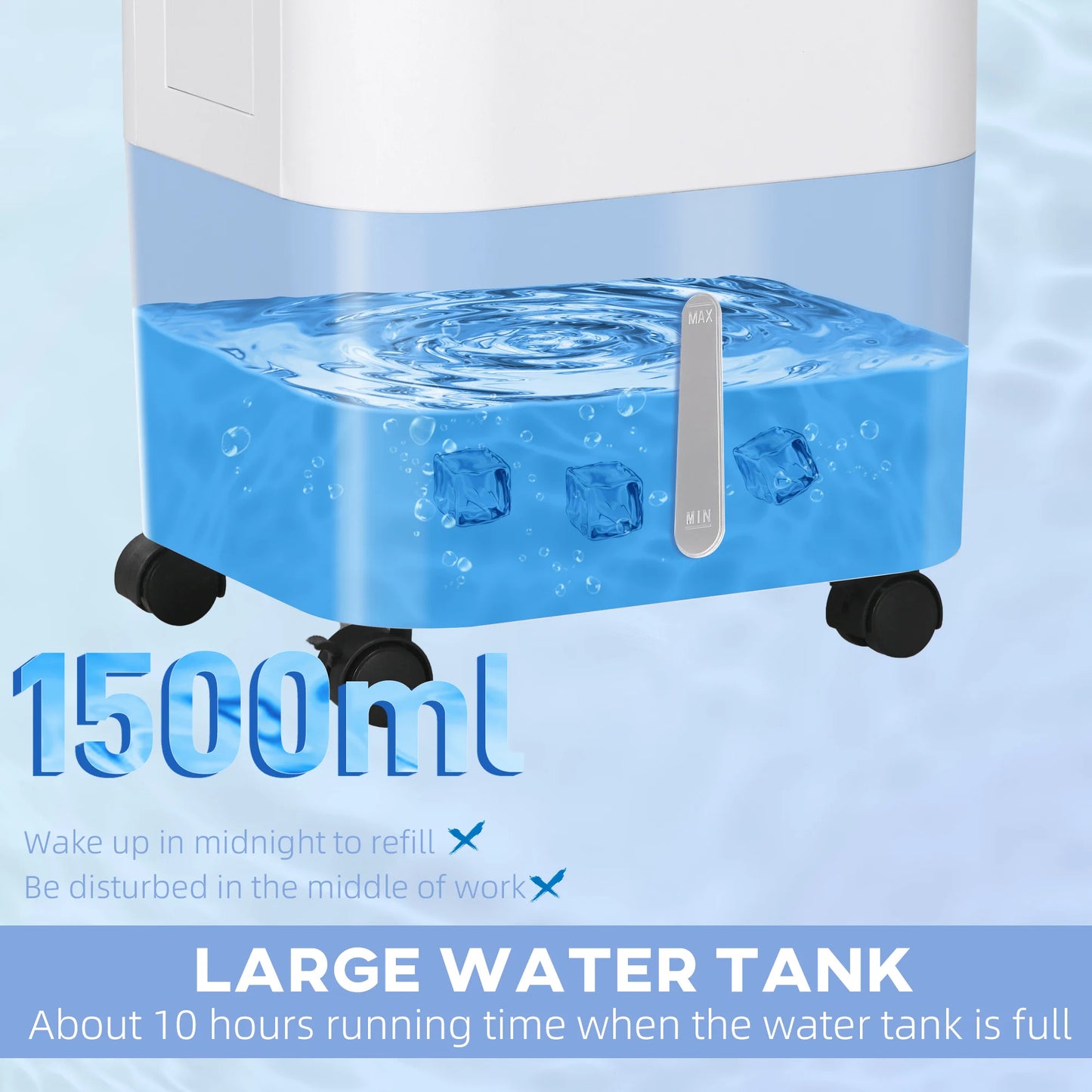 HOMCOM Portable Air Cooler with Humidifier, Remote, Oscillation, White