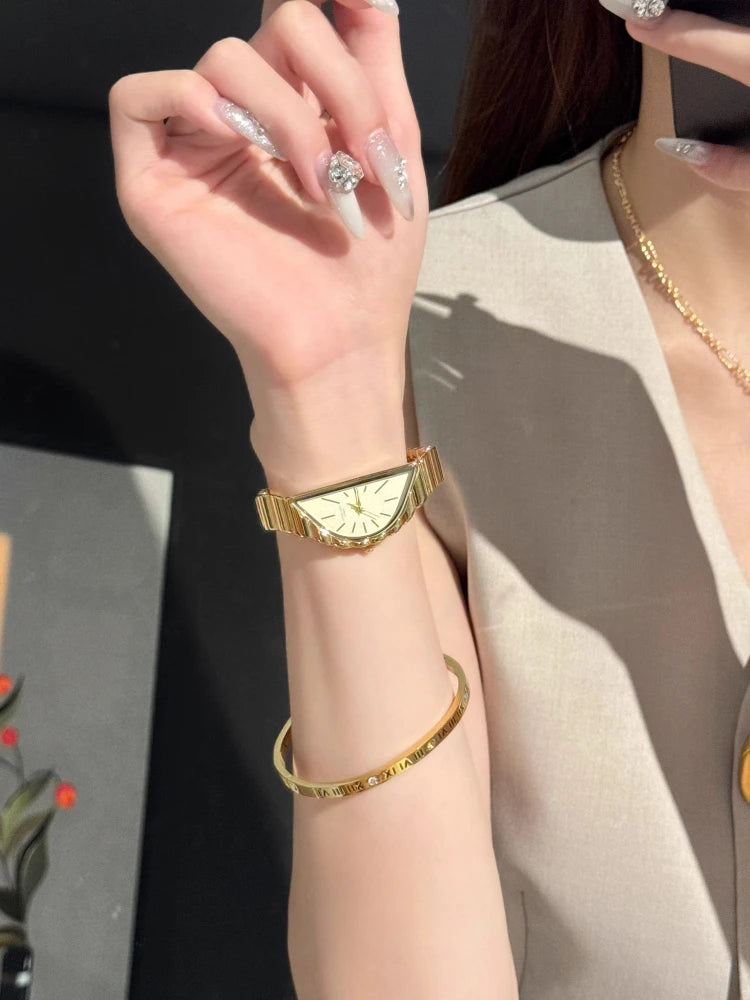 Women's Watch Light Luxury Semicircular Irregular Design Light Luxury Niche High-end Small Ladies Watch