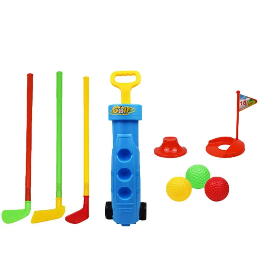 Portable Outdoor Golf Toys For Lawn Indoor Exercise Game With Training Golf Balls And Clubs Equipment Golf Toys Set