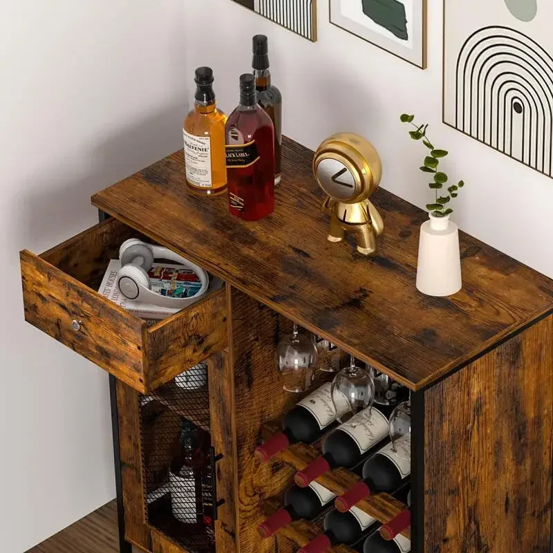 Living Room Bar House Decoration Furniture Wooden Antique Wine Cabinet home wine bar display storage cabinet with door