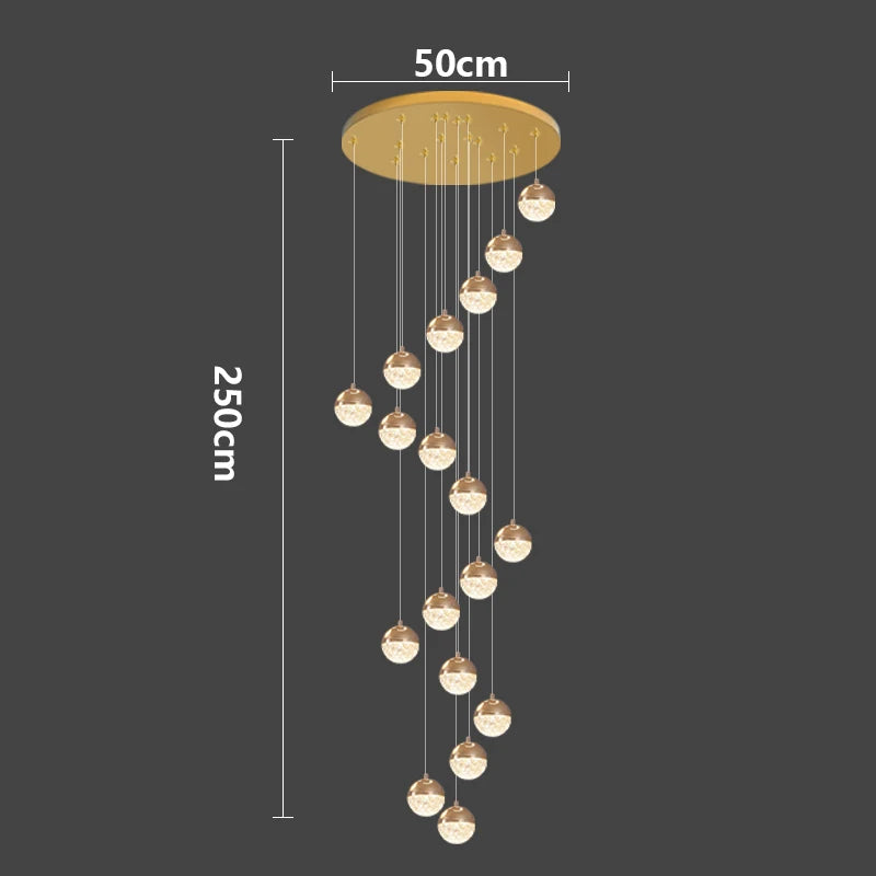 Modern home decor led lights pendant light lamps forstaircase Chandeliers for living room hanging light indoor lighting