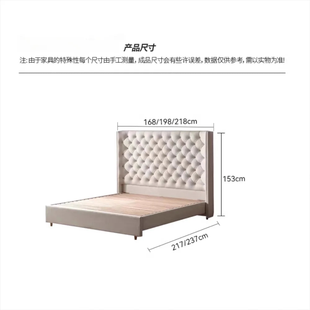 European Teenage Girls Bed Double Aesthetic Sleeping Upholstered Bed Frames Lounge Cama De Lujo Para Dormitorio Furnitures